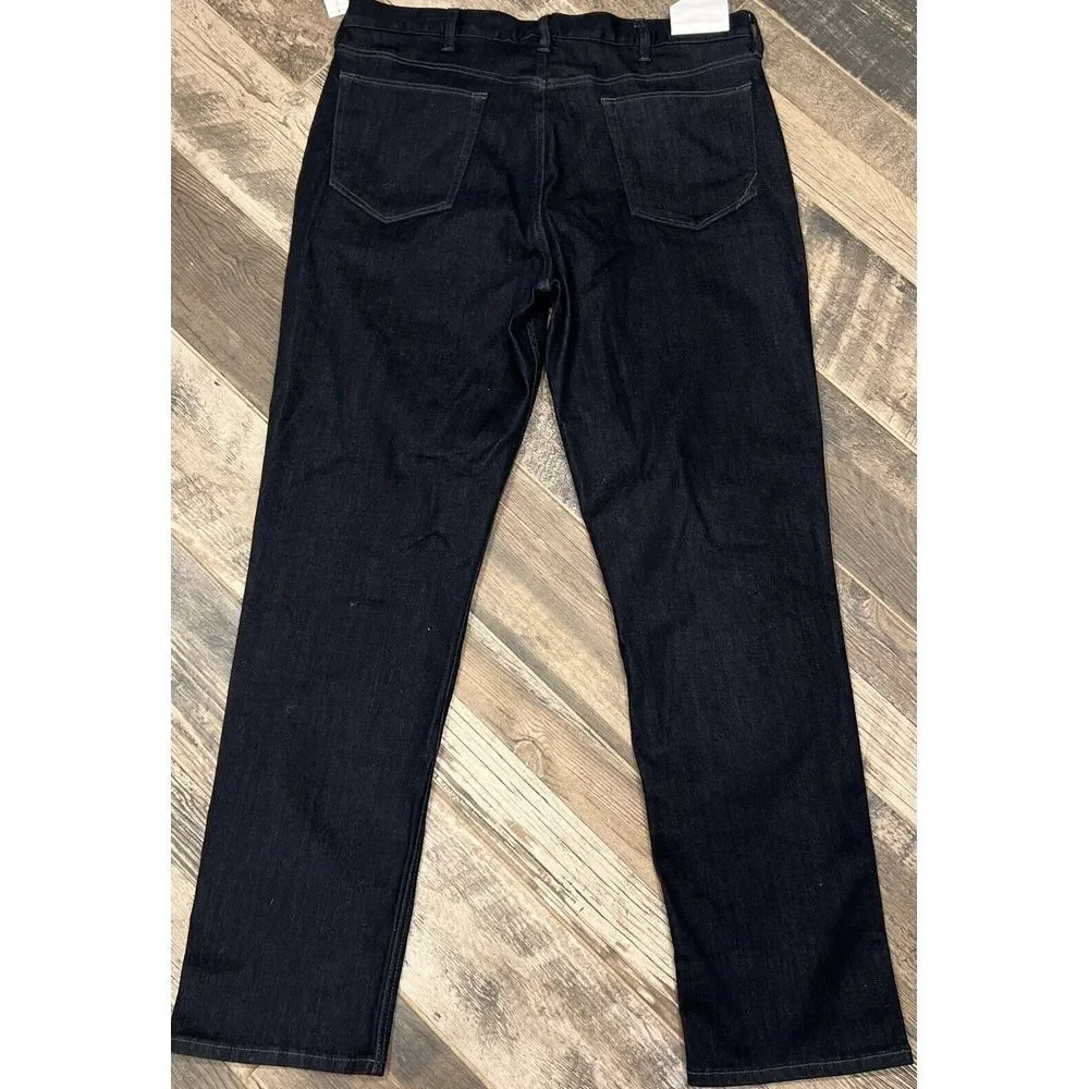 New $129 Banana Republic Traveler Jeans Men Slim Fit Dark Blue Denim 38x34 Tall‎